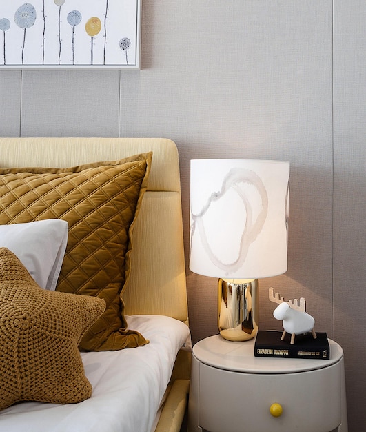 cozy bedroom nightstand decor