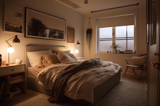 Chalet Baby Bedroom Interior with Cozy Cradle Bed. Light Brown Childish  Room with Wooden Empty Cot. Beautiful Child Toy in Large Cottage  Background. Generative AI 27078374 Stock Photo at Vecteezy