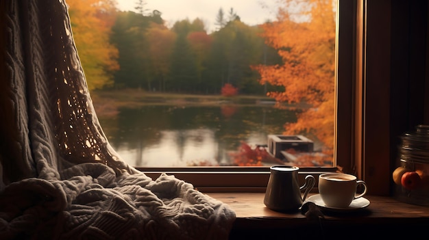 Photo a cozy cabin in autumn