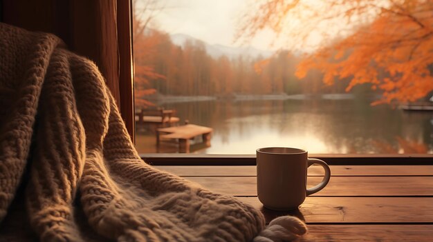 Photo a cozy cabin in autumn