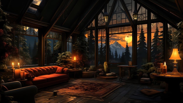 Cozy cabin in the forest getaway for relaxation and nature lovers