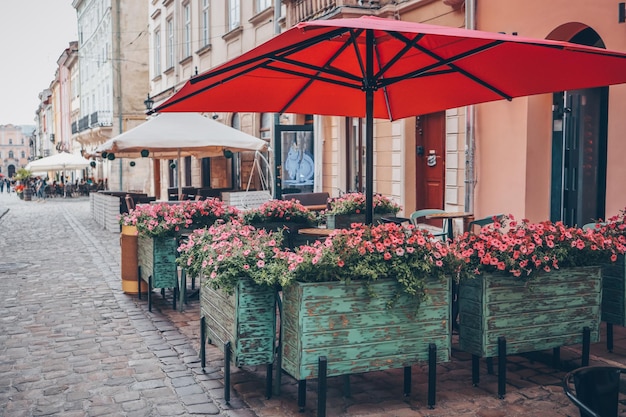 Caffè accogliente nella città di leopoli