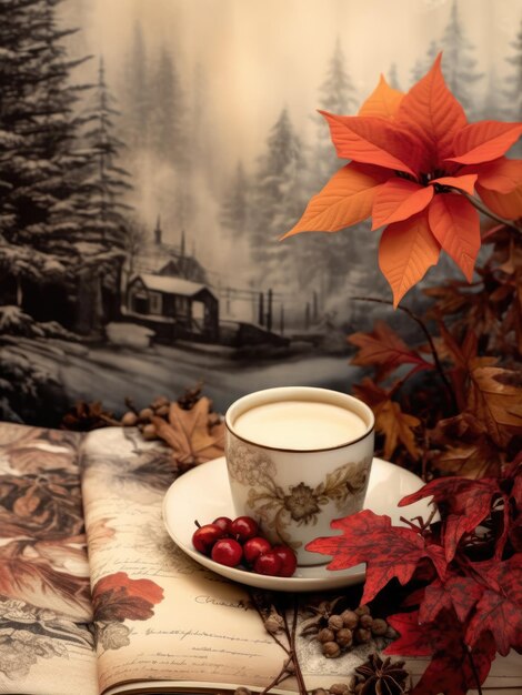 Уютный кофе в зимний день