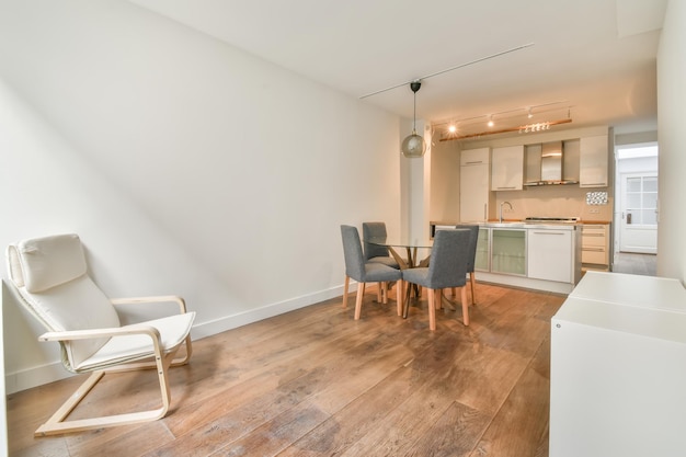 Cozy dining room with round table