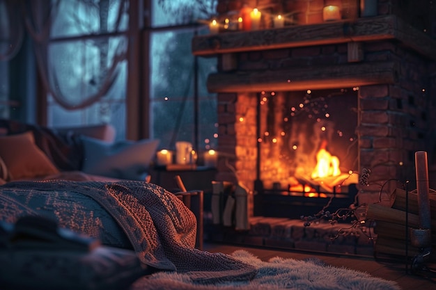 Cozy fireplace moments