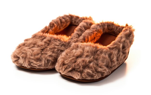 Foto cosy fireside slipper su sfondo bianco