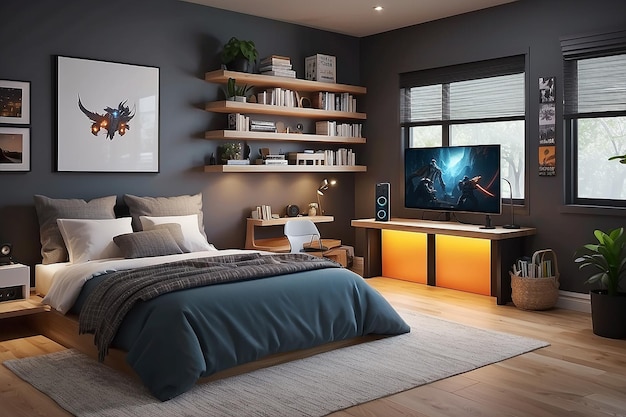 Cozy Gaming Nook Intimate Atmosphere Showcase (uitstalling van de intieme sfeer van de speeltuin)