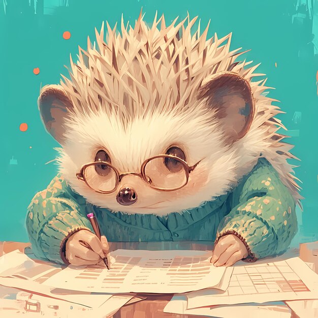 Cozy Hedgehog Reading Adventure