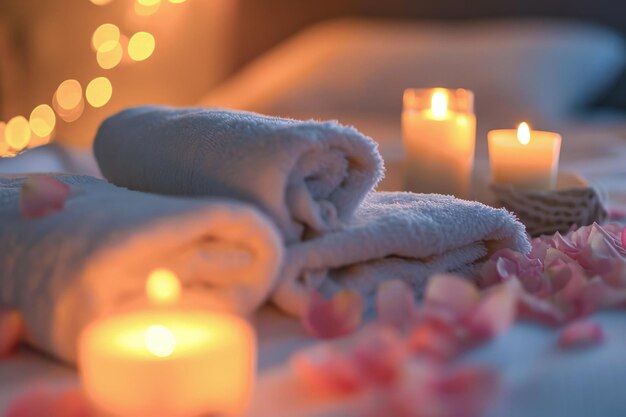 A cozy home spa experience for a romantic and relaxing Valentines Day