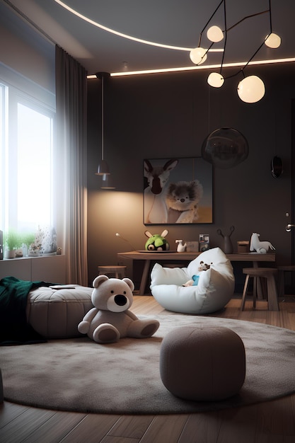 Cozy interior of children room