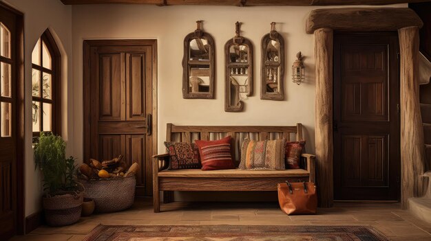 Photo cozy interior entryway