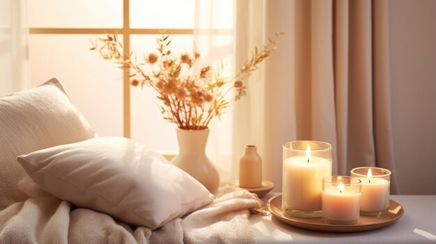 A cozy and intimate scene displaying a Grange gentle light background with a subtle soft