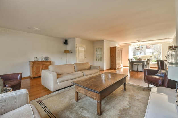 Cozy living room with fireplace