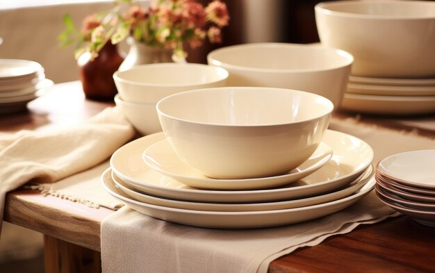 Cozy Natural Melamine Fiber Dinnerware