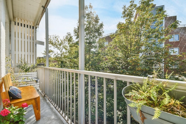 Cozy nice balcony design