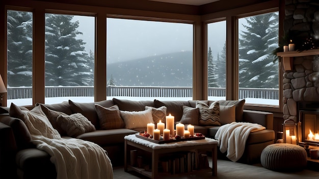 A Cozy Place In The Snowy Weather