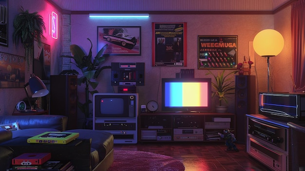 cozy room in lofi style