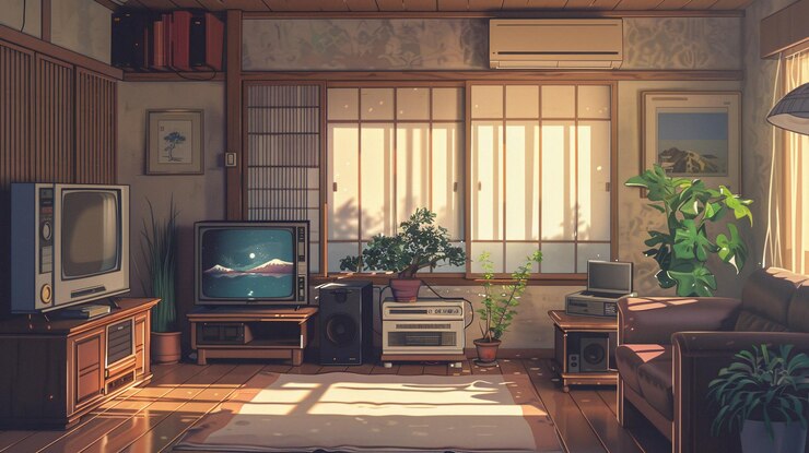 Photo cozy room in lofi style