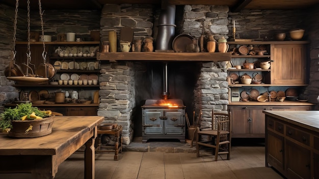 Cozy Rustic Farmhouse Kitchen A Blend of Tradition and Comfort