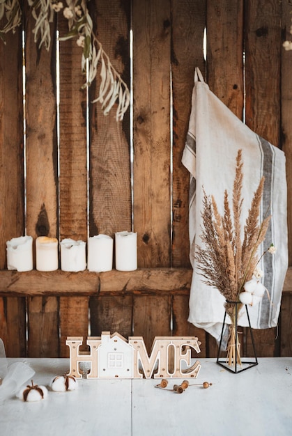 Photo cozy rustic terrace of old country house in village