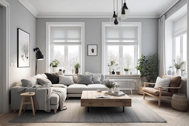 Cozy Scandinavian Living Room