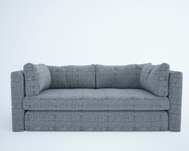 Cozy sofa on white isolated