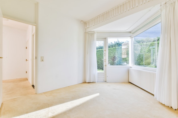 A cozy and spacious empty room in a luxury house