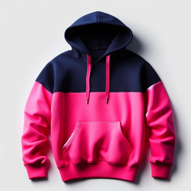 cozy streetwise mockup blend comfort and fashion with the pink and black combo hoodie
