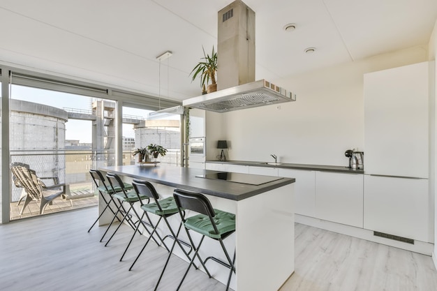 Cozy and strong kitchen area in daylight