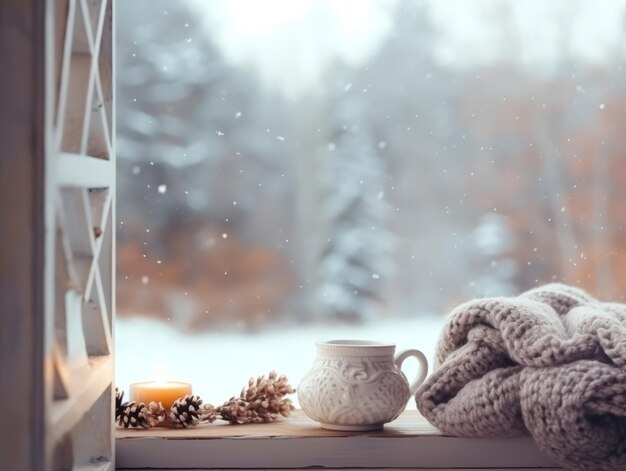 cozy winter composition