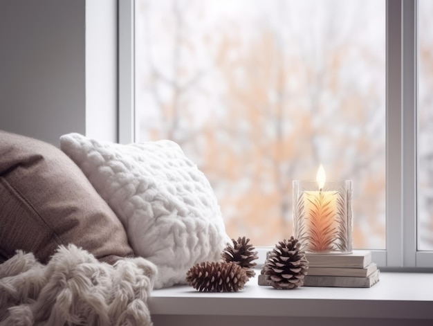 cozy winter composition