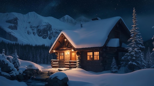 Cozy Winter Getaway in the Snowy Wilderness