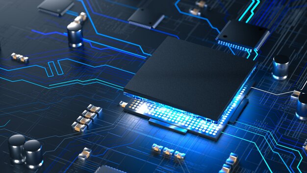 Cpu central computer processors with circuit board concept ai
mobile processor