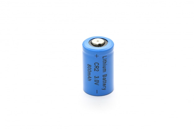 Photo cr2 lithium battery isolated