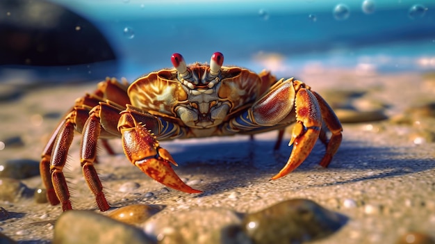A crab on the beach Generative AI Art