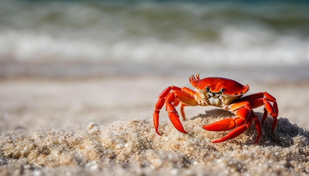 Photo a crab on the beach