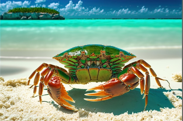 Photo crab on a beach