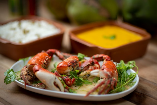 Crab in coconut sauce Brazilian food