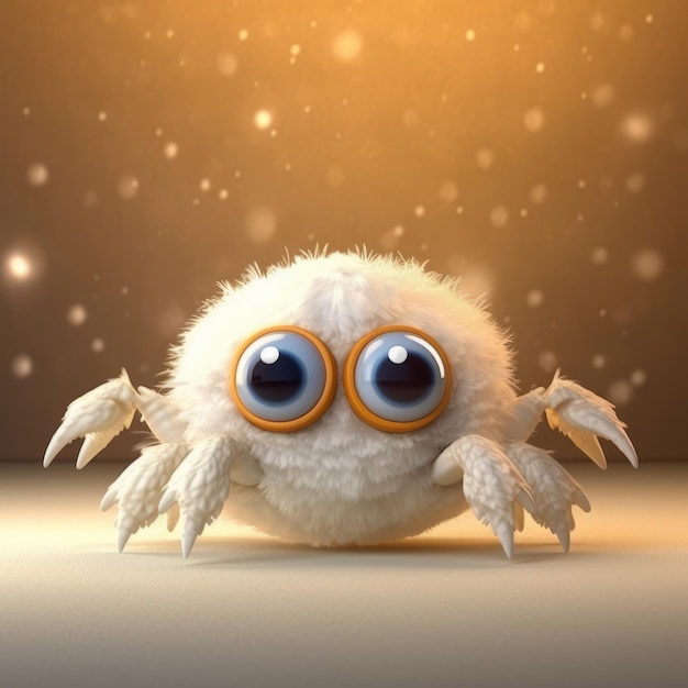 Crab cute furry animal Beautiful illustration picture Generative AI