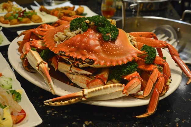 Crab Dishes Spectacle Spectacular Seafood Spectacle with Crabs