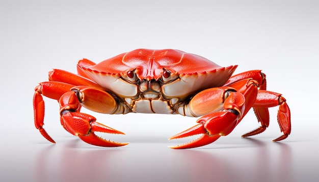 Photo crab elevation side view isolated on white background