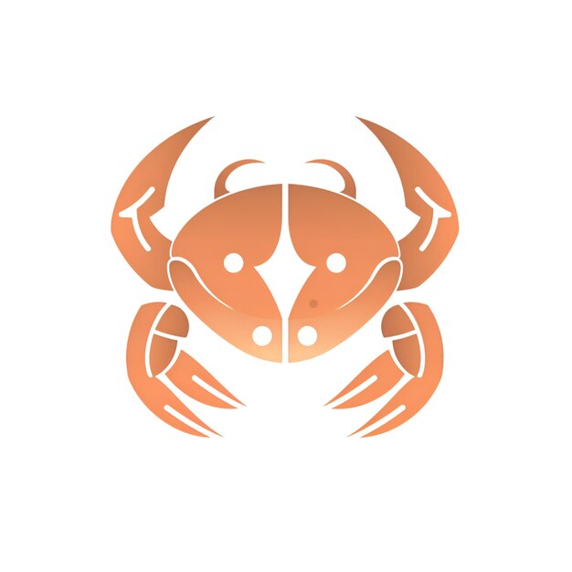 Crab icon on background for graphic and web design Simple vector sign Internet concept symbol for website button or mobile app