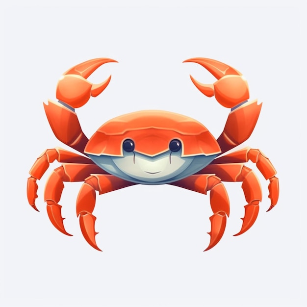 crab icon cartoon style