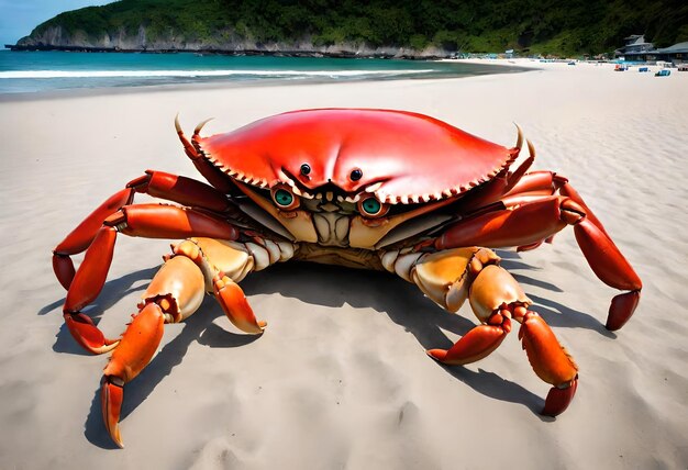 Photo a crab is on the beach and is on the sand