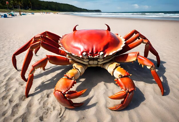 a crab is on the beach with the sand in the background