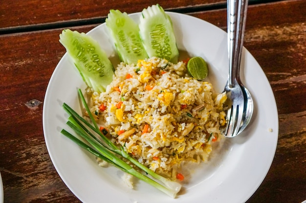 Crab meat fried rice, Thai seafood