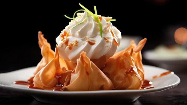 Crab Rangoon contains a simple mixture of crab