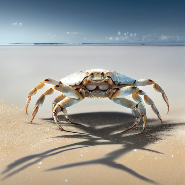 Crab on the sand Generative AI