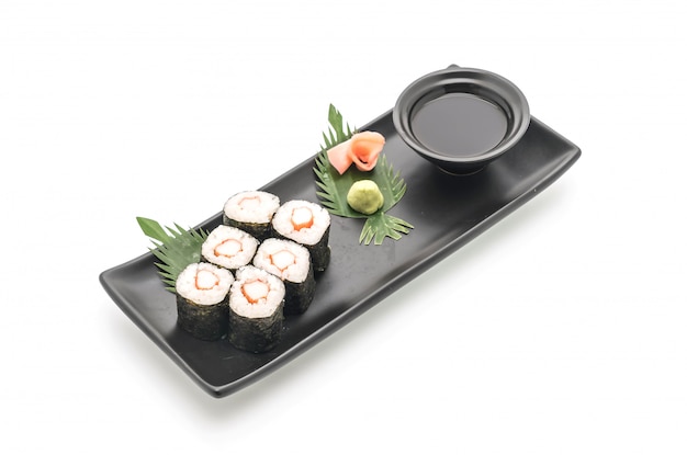 Granchio bastone maki sushi- stile cibo giapponese