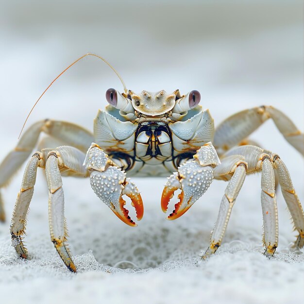 Photo a crab in white background job id 09c321aebea8499bb11c7ed25c42190e